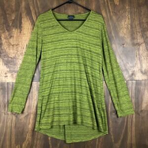 Nomadic Traders Womens Shirt Green Lounge Long Sleeve Normcore Momcore L